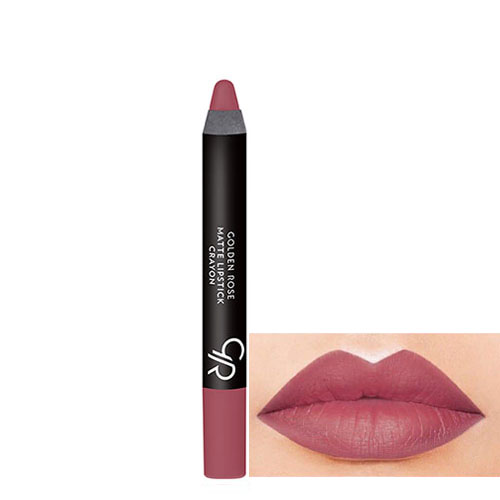 رژ لب مدادی مات گلدن رز مدل کرایون شماره 08 Golden Rose Matte Lipstick Crayon